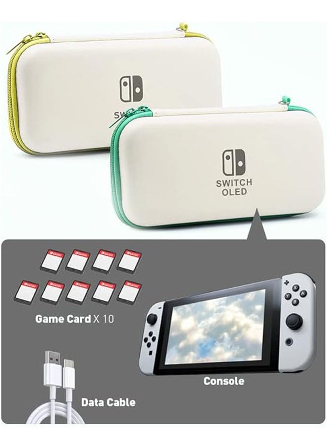 Switch Organizer Case Compatible Switch OLED Console Screen Protector for Switch OLED Clear Case Accessory Case