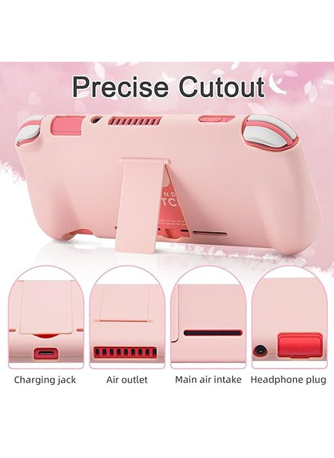 Switch Lite Cover Accessory Set, Hard Shell Storage Bag Travel Set with Hard Case, Screen Protector and Thumb Grip Cap for Nintendo Switch Lite Playstation 9-in-1
