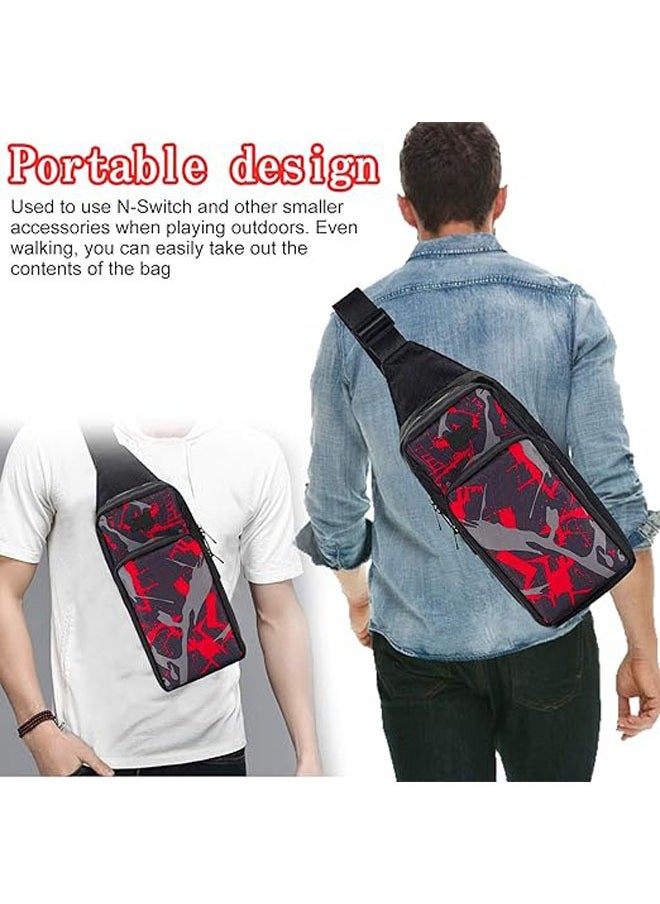 Portable travel suitcase for Nintendo Switch, durable shoulder storage bag stylish backpack for Switch/Switch Lite console accessories