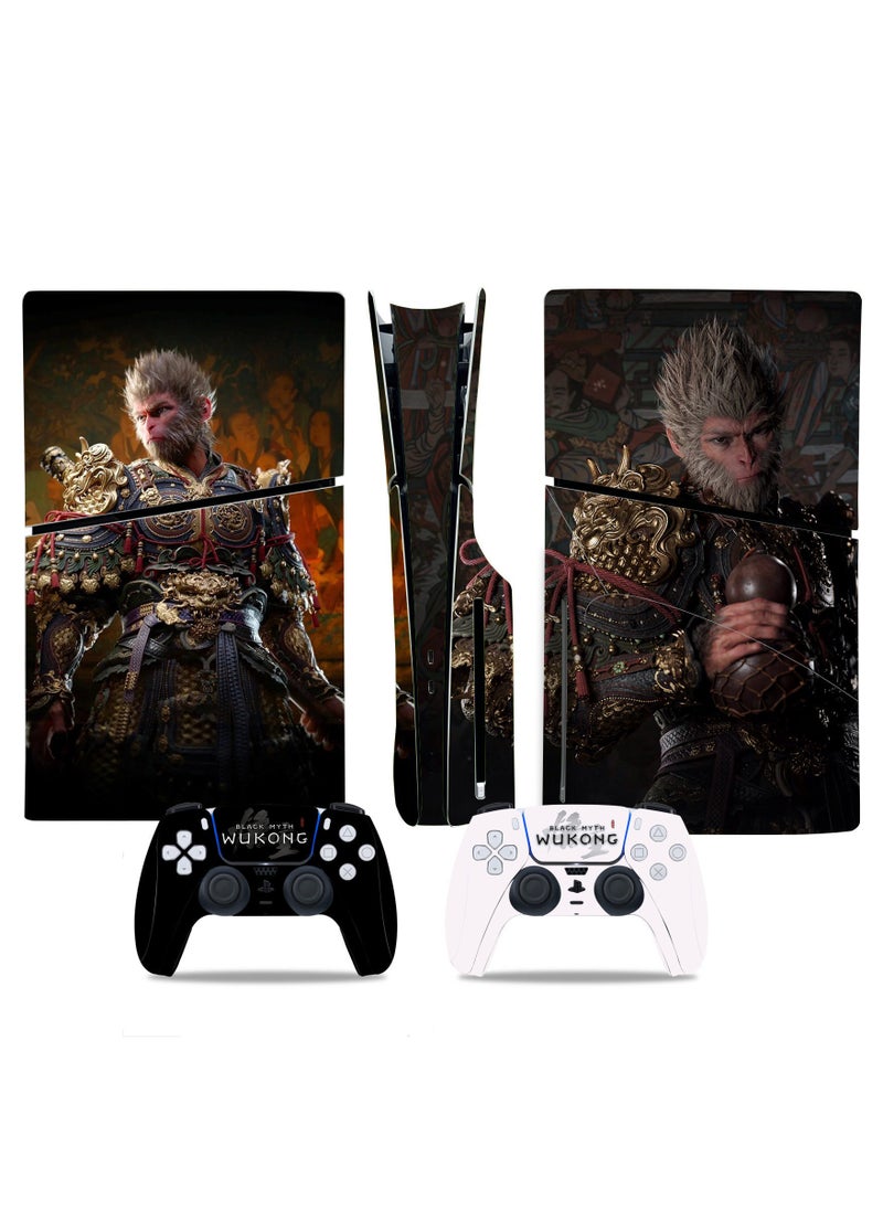 PS5 slim game console sticker, full body sticker, black myth Wukong, film protector, handle sticker
