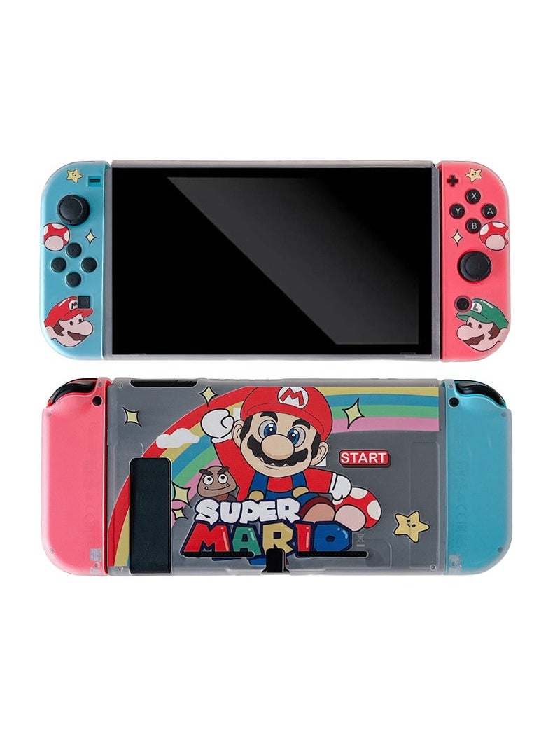 Designed for Nintendo Switch Case Switch Clear Case PC TPU for Girls Boys Kids Cute Kawaii Case Compatible Nintendo Switch Controller Carrying Cover