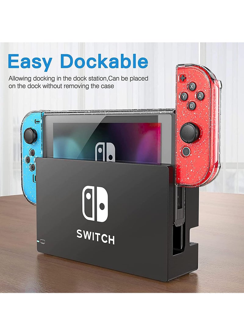 Designed for Nintendo Switch Case Switch Clear Case PC TPU for Girls Boys Kids Cute Kawaii Case Compatible Nintendo Switch Controller Carrying Cover