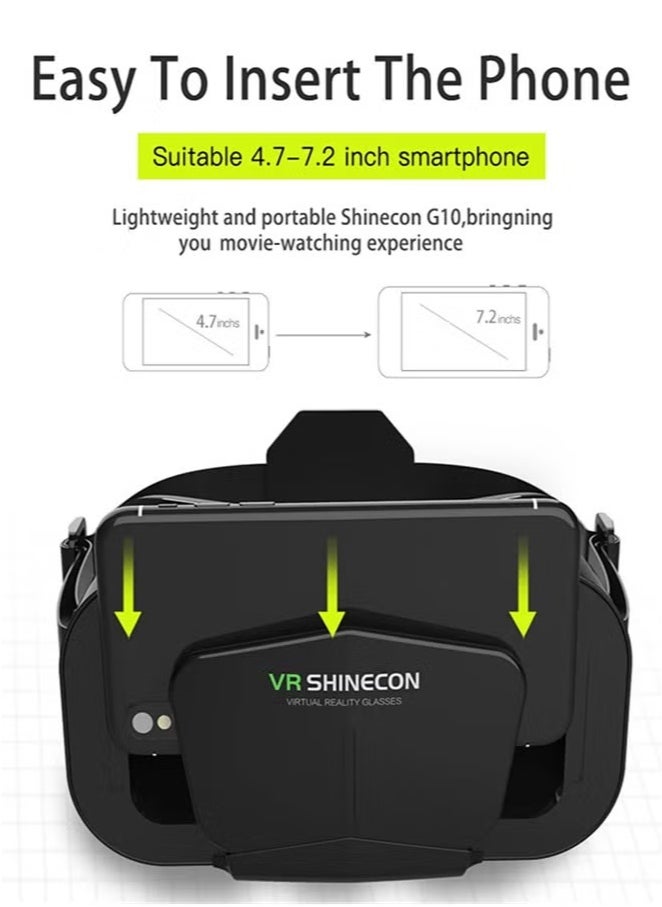 3D Headset Virtual Reality, VR Glasses, Device Helmet, Viar Lens Goggles for Smartphone Mobile Phone Smartband Controller