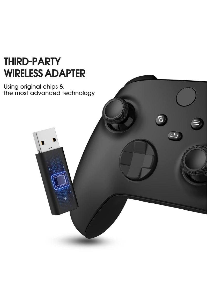 Wireless Adapter for Xbox One Controller - USB Dongle Compatible with PC, Laptops, Tablets, Windows 7/8/8.1/10/11, Works with Xbox One, One S, One X, Elite 1 & Elite 2 Controllers.
