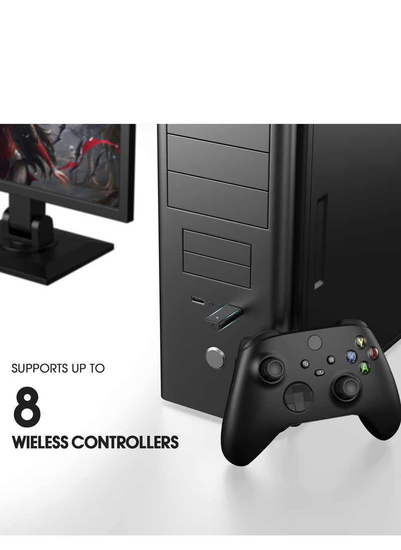 Wireless Adapter for Xbox One Controller - USB Dongle Compatible with PC, Laptops, Tablets, Windows 7/8/8.1/10/11, Works with Xbox One, One S, One X, Elite 1 & Elite 2 Controllers.