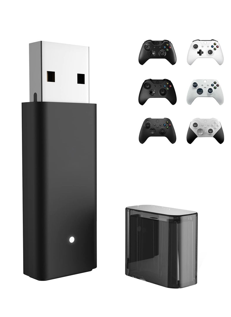Wireless Adapter for Xbox One Controller - USB Dongle Compatible with PC, Laptops, Tablets, Windows 7/8/8.1/10/11, Works with Xbox One, One S, One X, Elite 1 & Elite 2 Controllers.