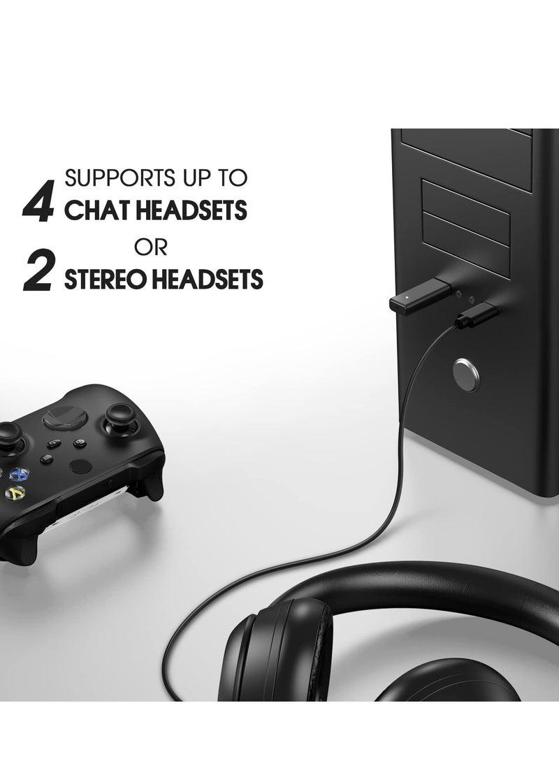 Wireless Adapter for Xbox One Controller - USB Dongle Compatible with PC, Laptops, Tablets, Windows 7/8/8.1/10/11, Works with Xbox One, One S, One X, Elite 1 & Elite 2 Controllers.