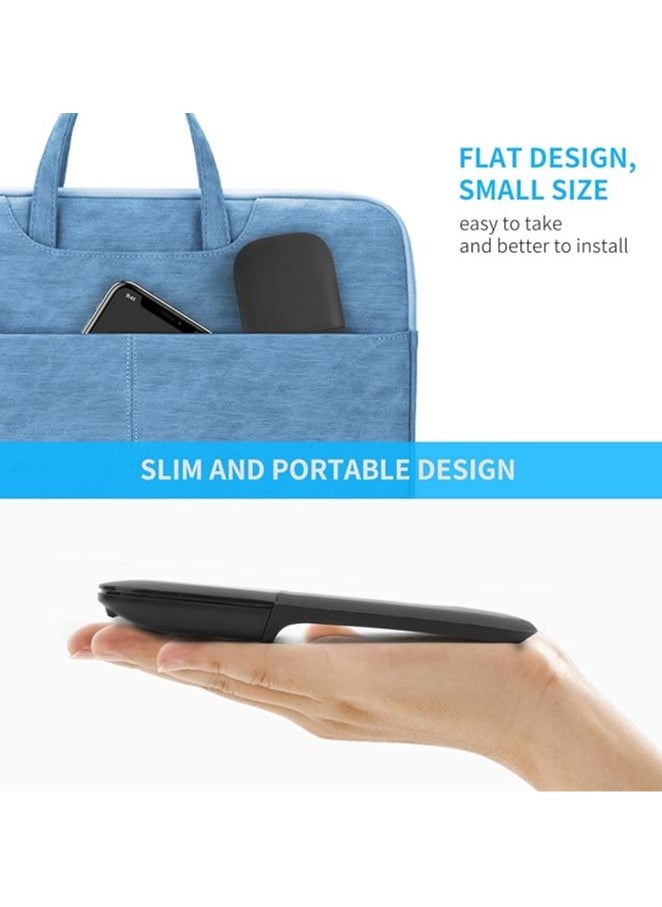 Bluetooth Curved Touch Mouse, Portable Wireless Foldable Mouse, Without USB Nano Receiver, Ergonomic Mini Optical Computer Mouse for Laptop Tablet Smartphone