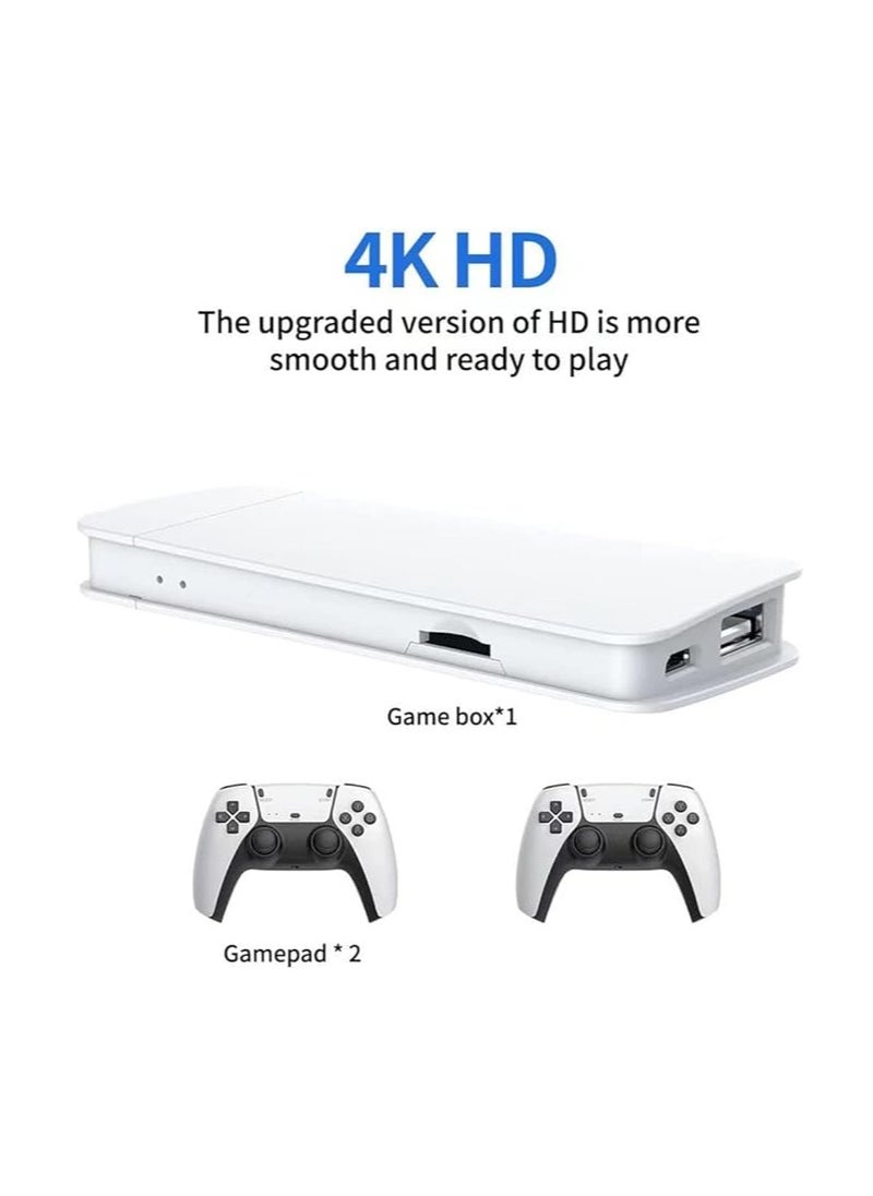 Retro Wireless Game Console M15, Plug  Play Video Game TV Game Stick 128G with 30000+ Games, 2.4G 4K HDMI Stick Gaming Wireless Controller