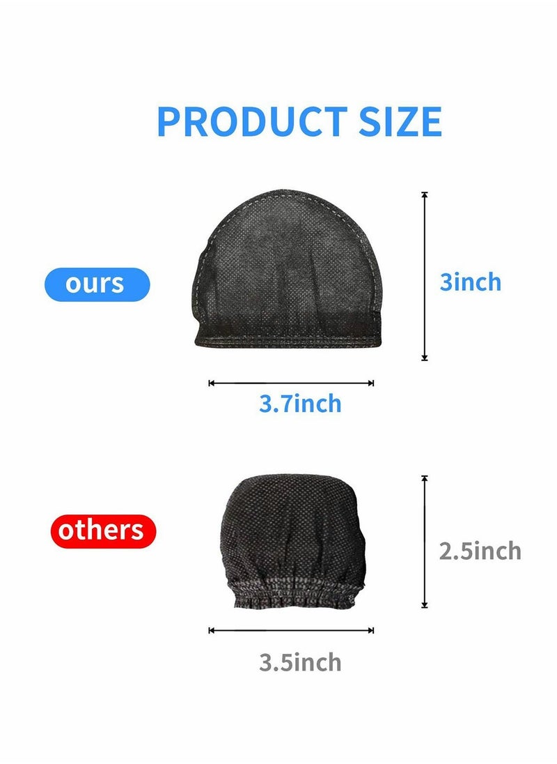 Disposable Microphone Covers Caps Windscreen and Pop Filters Mic Cover Individual Wrapped Package Sanitary for Mic Compatible with Shure U and O Karaoke Microphone Sanitary, 120 Pack, Black