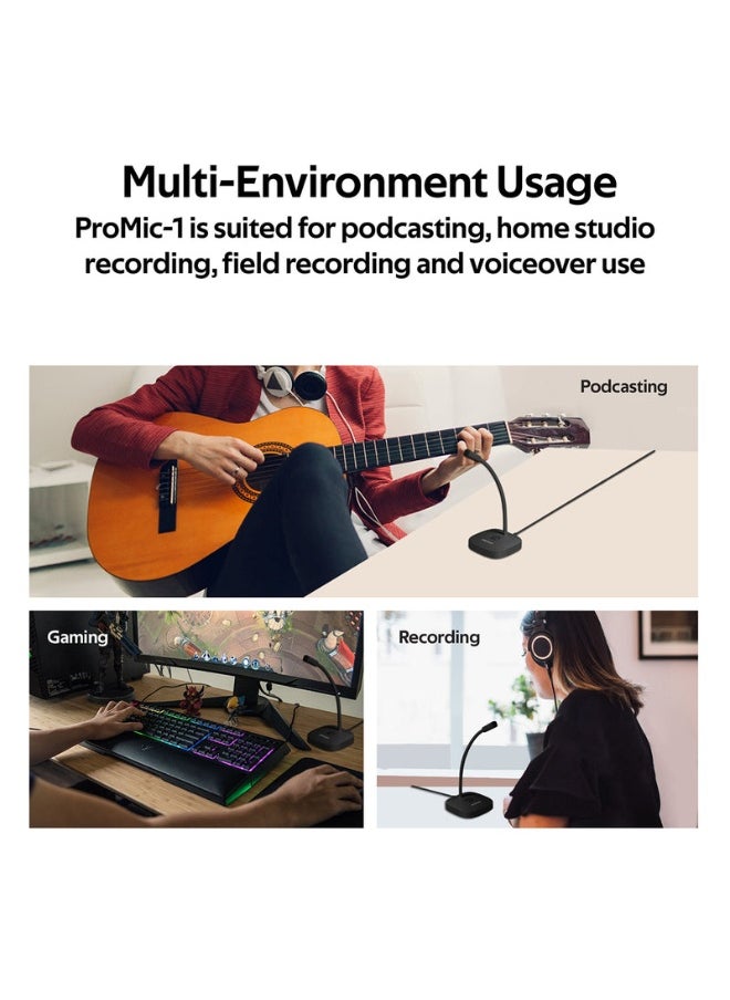 Promate ProMic-1 High Definition Omni-Directional Microphone with Flexible Gooseneck