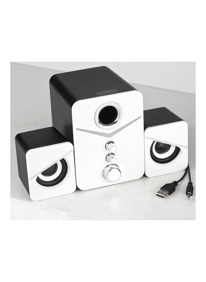 BT5 Dual Mode Desktop Speaker Set D-221 White/Black