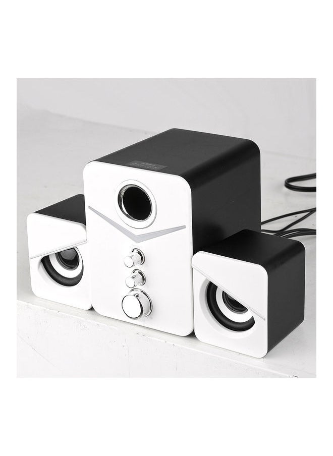 BT5 Dual Mode Desktop Speaker Set D-221 White/Black