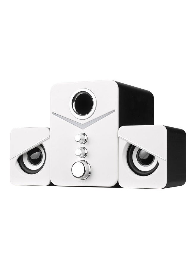 BT5 Dual Mode Desktop Speaker Set D-221 White/Black