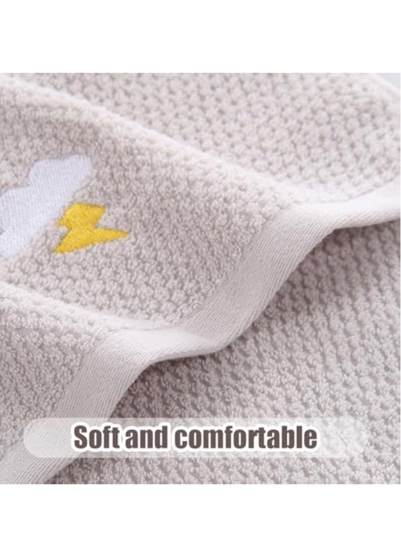 5Pcs Children's Facial Towel, Soft Kids Face Towels Cotton, Face Cloth Wash Set, Multicolor Kids Washcloth Towels, Cotton Super Absorbent Quick Drying Soft Towel Cloth, Baby Face Washer Hand Towels