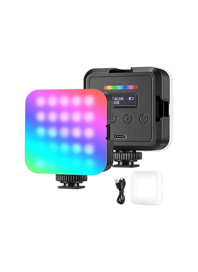 NEEWER Magnetic RGB Video Light, 360° Full Color RGB61 LED Camera Light with 3 Cold Shoe Mounts/CRI 97+/20 Scene Modes/2500K-8500K/2000mAh Rechargeable Portable Photography Selfie Light