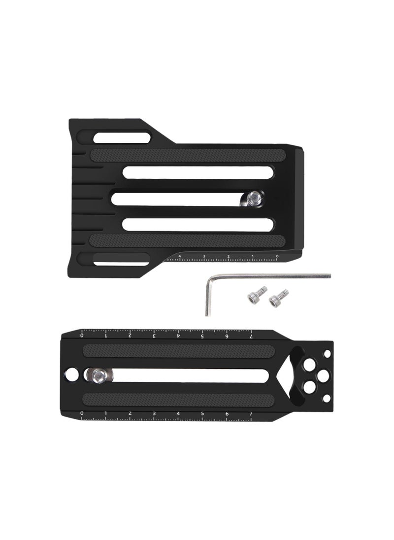 SLR Vertical Fast Mounting Board - Black Professional L-Type Mount Bracket for ZHIYUN WEEBILL, RSC2, RS2, and DJI Ronin Series. Fast Loading Design for Enhanced Stability.