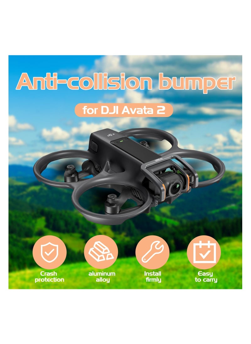 Aluminum Alloy Gimbal Bumper for DJI Avata 2 - Anti-Collision Camera Protection Guard Bar, Lightweight Lens Safety Bumper Compatible with DJI Avata 2 Accessories