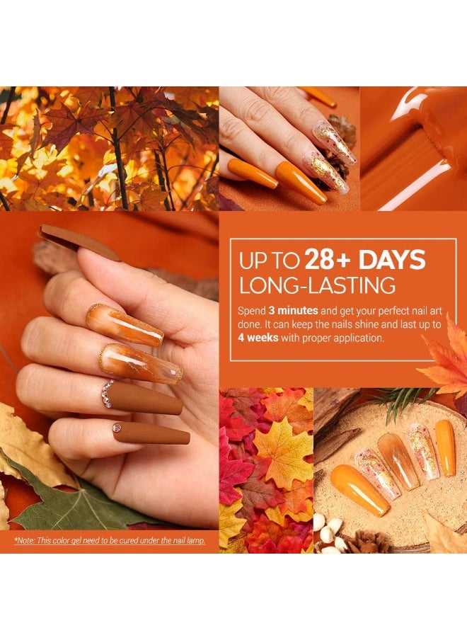 20 Colors Gel Nail Polish Kit- Fall Winter Gel Polish Set Soak Off Nail Polish Kit with Bond Primer Glossy&Matte Top Base Coat DIY at Home
