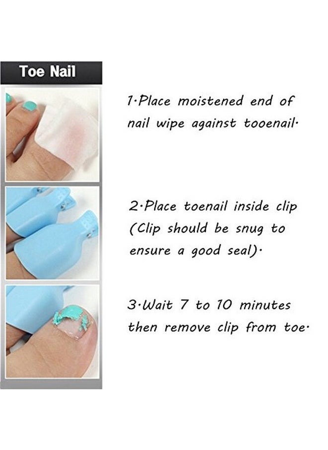 Yimart Pack of 10 Reusable Plastic Toenail Nail Art Soak Off Cap Clip UV Gel Polish Remover Wrap Tool (Green)