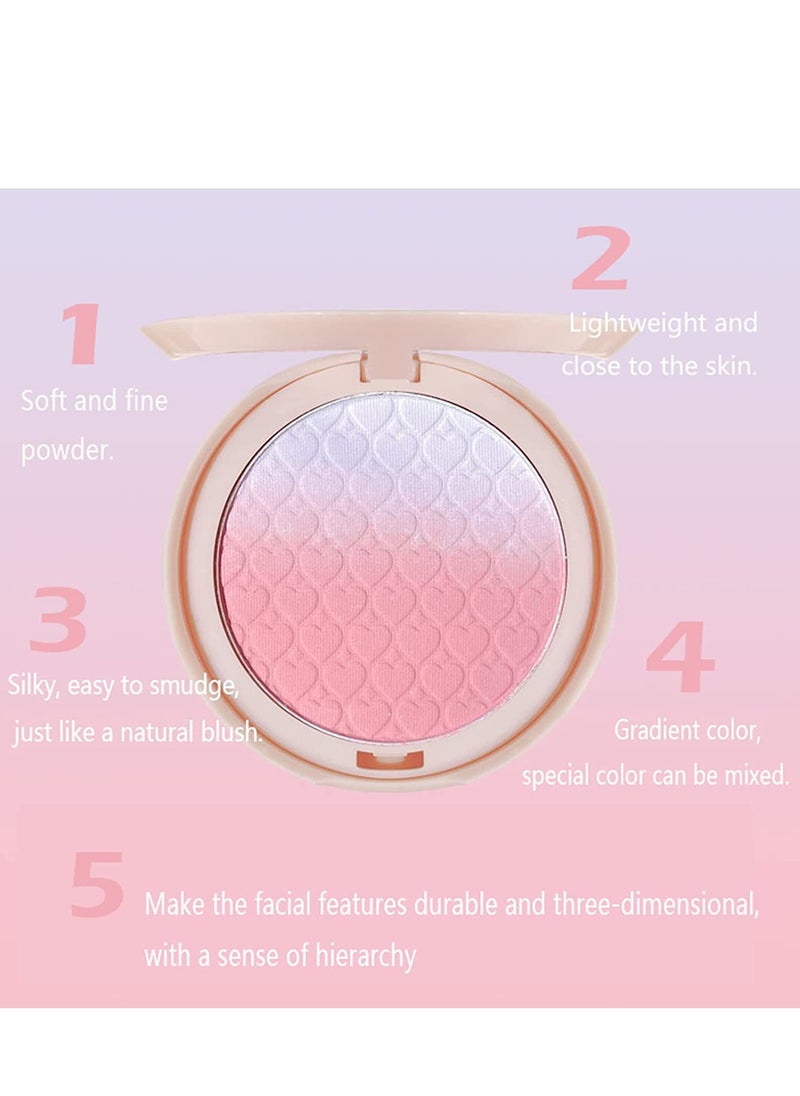 Vegan Matte Blush & Highlight Palette - Long Lasting, Waterproof Cream Blush for Natural Makeup, Cruelty-Free Cheek Contour & Glow
