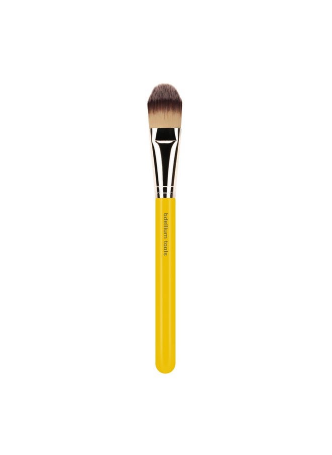 Bdellium Tools Professional Makeup Brush - Studio Series 948 Foundation - With Soft Synthetic Fibers, For Foundation & Concealing (Yellow, 1pc)