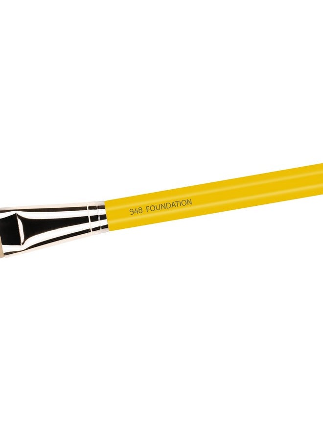 Bdellium Tools Professional Makeup Brush - Studio Series 948 Foundation - With Soft Synthetic Fibers, For Foundation & Concealing (Yellow, 1pc)