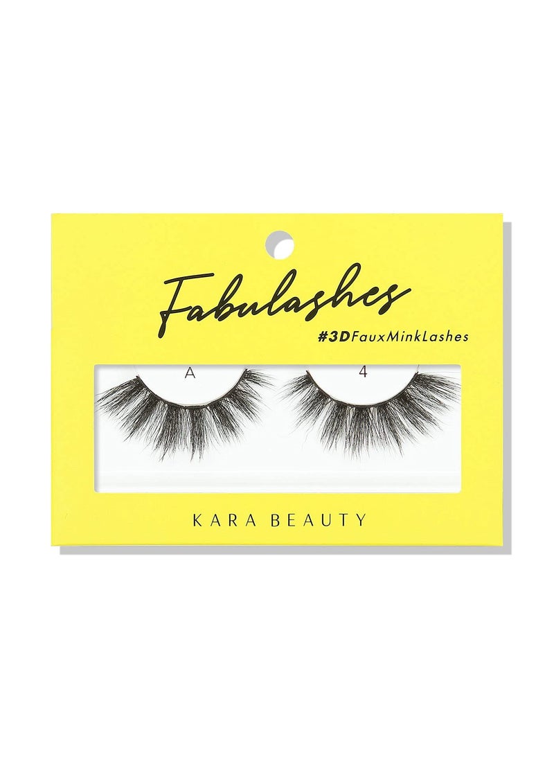 KARA BEAUTY FABULASHES 3D Faux Mink False Eyelashes - Style A4
