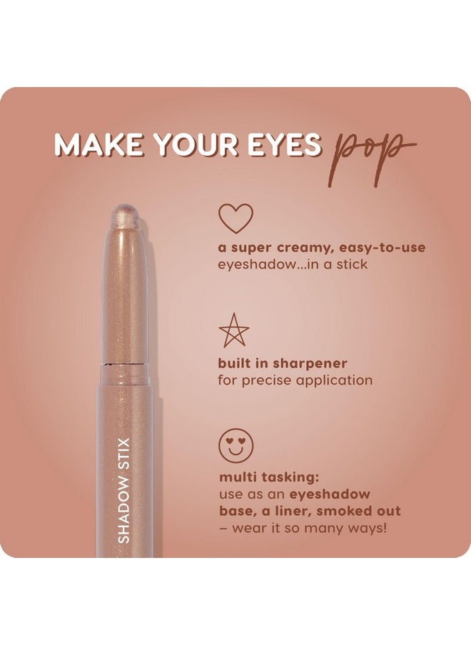 ColourPop Shadow Stix - Cream Eyeshadow Stick with Long-Lasting Color - Multi-Use Cream Makeup with a Built-In Sharpener & Precise Tip for Easy Application - Socialite (0.05 oz)
