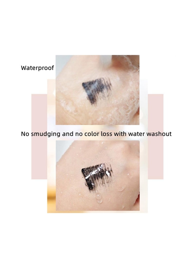 Black mascara with eyelash comb, Waterproof, Voluminous Eyelashes, Long Lasting Mascara Eye-Makeup, Catching Small Eyelashes, Smudge-proof, For Natural Lengthening And Thickening Effect (1 Pcs)