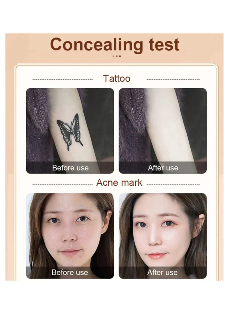 Long Lasting Waterproof Concealer, Full Coverage Moisturizing Contour and Brighten, Face Concealer, Foundation Concealer, Cover Acne Marks Scars Under Eye Concealer, for Dark Circles, 3 Colors