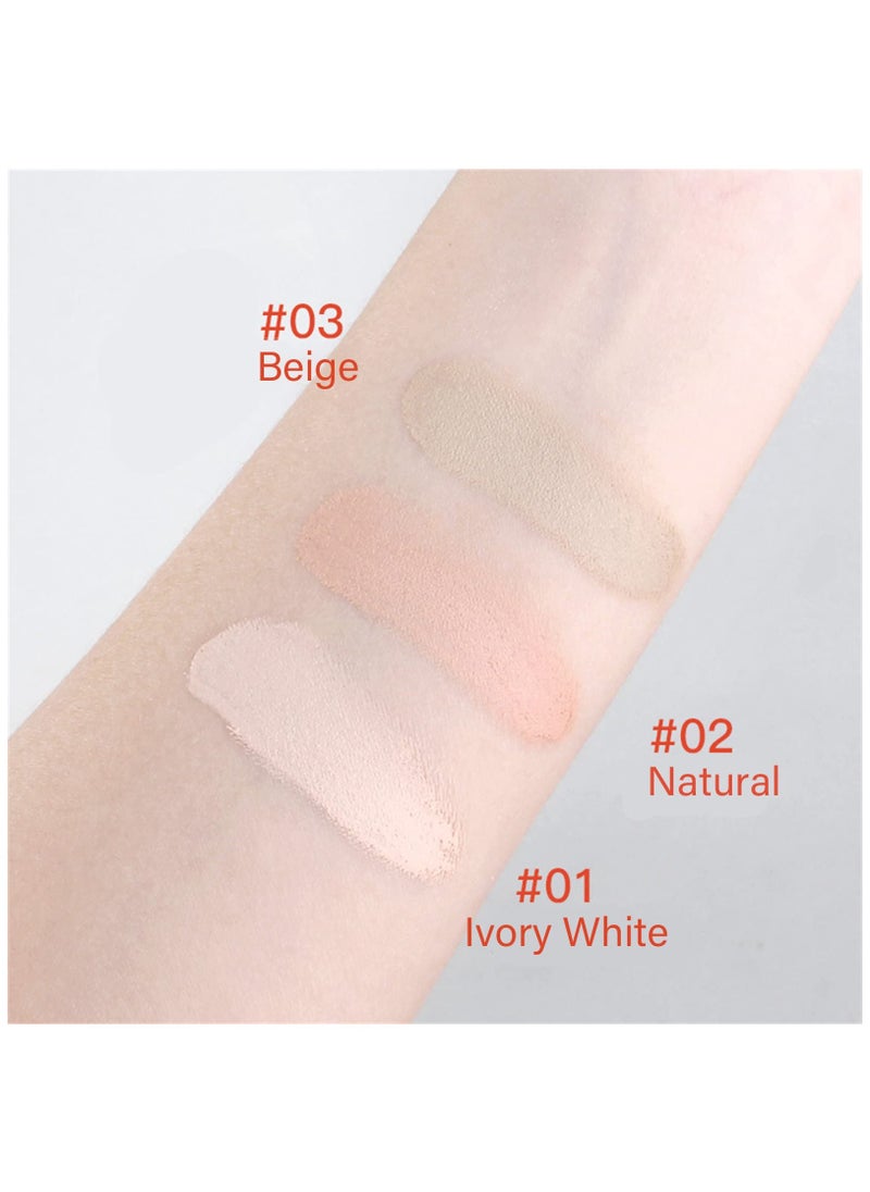 Long Lasting Waterproof Concealer, Full Coverage Moisturizing Contour and Brighten, Face Concealer, Foundation Concealer, Cover Acne Marks Scars Under Eye Concealer, for Dark Circles, 3 Colors