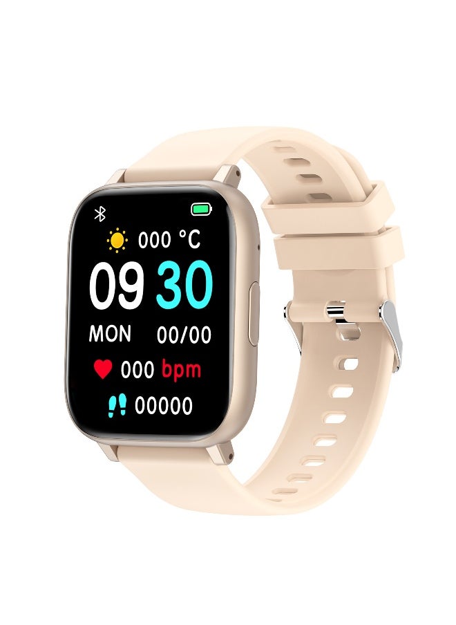 Smart Watch Korean Brand Business Smart watch, Multiple Language English Arabic, Waterproof Fitness Watch, Bluetooth Calling, Zinc Alloy Vacuum Plating, Heart Rate Monitoring, Smart watch for Men Women, Gift for Girls Boys - Golden