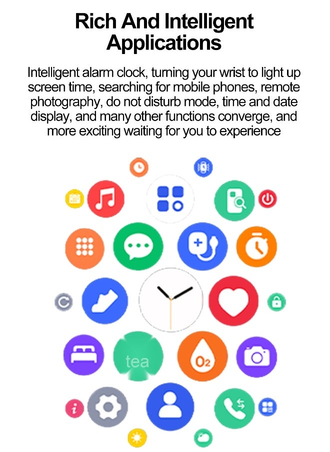 Smart Watch Korean Brand Business Smart watch, Multiple Language English Arabic, Waterproof Fitness Watch, Bluetooth Calling, Zinc Alloy Vacuum Plating, Heart Rate Monitoring, Smart watch for Men Women, Gift for Girls Boys - Golden