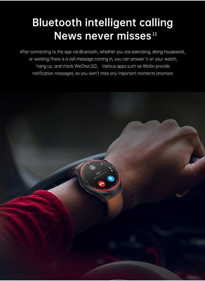1.43 inch Smartwatch Fitness Running Watch Bluetooth Temperature Monitoring Pedometer Call Reminder Compatible with Android iOS Women Men Hands-Free Calls Waterproof watch