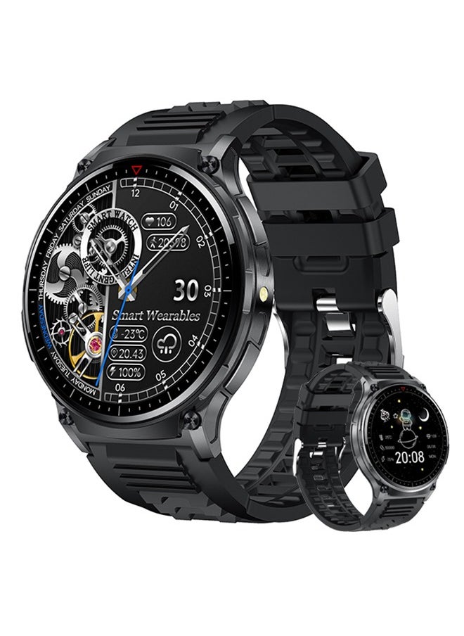 Smartwatch for Men with LED Flashlight 1.39'' HD Smartwatch Waterproof Fitness Tracker Outdoor Sports Watch for iOS Android,Black