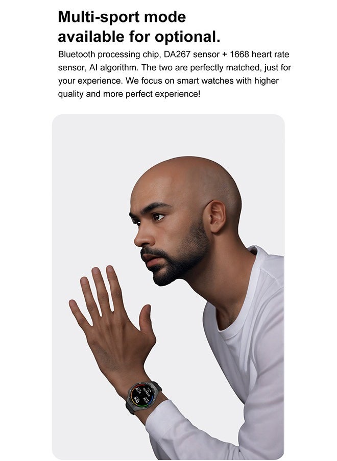 Smart Watches for Men, Bluetooth Call Fashion Smart Watch, Waterproof Fitness Tracker with Heart Rate/Sleep Monitor/100+ Sports Modes, Watch for Android Phones & iPhone, Silver Steel