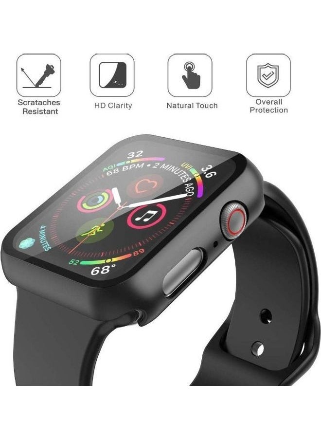 unisex Protective Case With Tempered Glass Screen Protector For Apple Watch Series 3