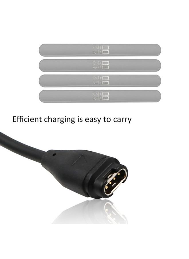Fast Charger Charging Sync Data Cable For Garmin Fenix 5 5S Black