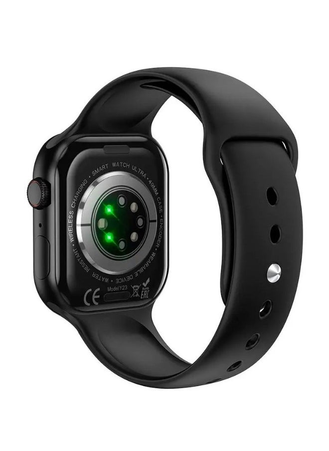 Smartwatch HOCO Y23 Sports Calling Edition – 2.02-inch Smooth Touch Screen, Bluetooth V5.0, Heart Rate & Sleep Monitoring, Physical Activity Tracker, Sedentary Reminder – Black Waterproof Fitness Smartwatch for Calls, Notifications, and Health Tracking