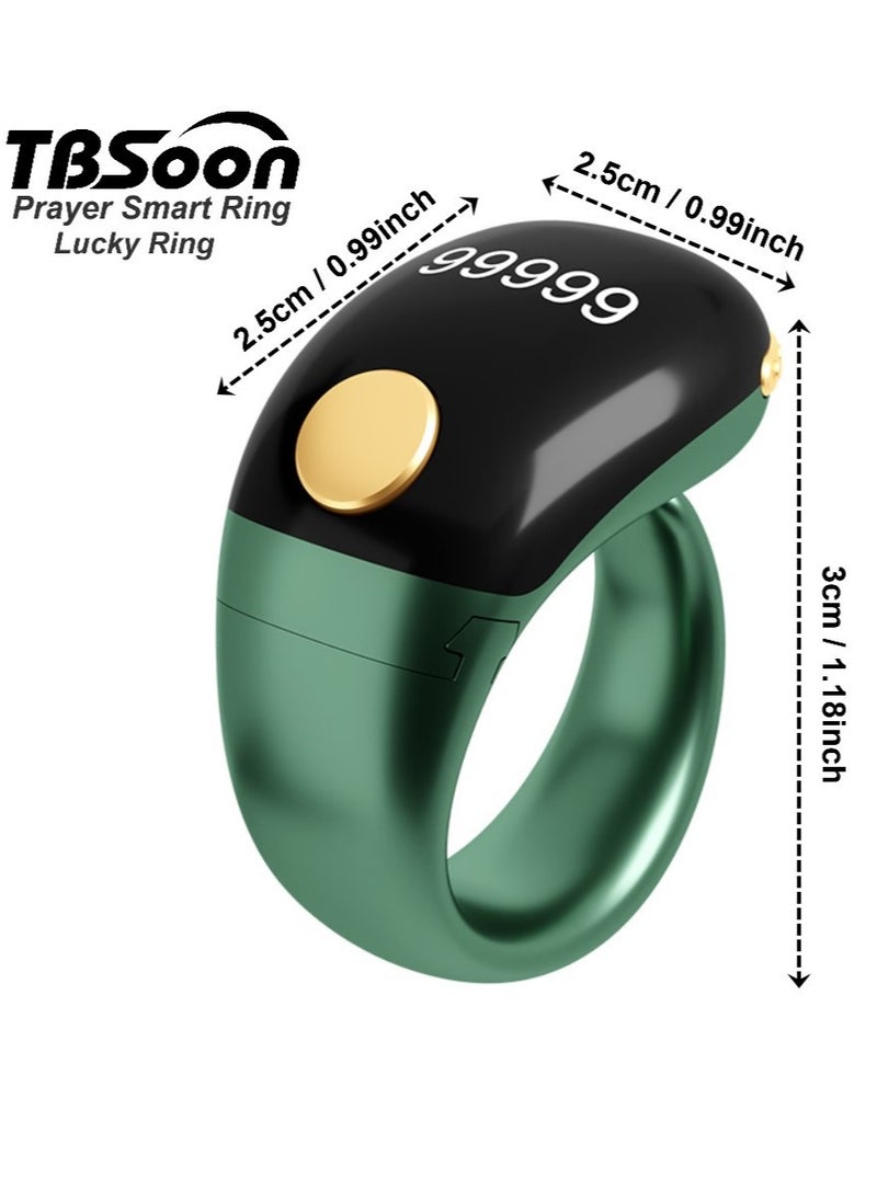 Lightweight Prayer Smart Ring, Lucky Ring, Tasbih Counter, Large Battery, OLED Display,Digital Watch Ring,Tasbeeh Beads Ring,Electronic rosary,Forgiveness Ring, Ramadan Gift,Eid al-Fitr,Daily Wear & Gift Giving,for Man & Women,TBSoon iQIBLA Zikr Ring