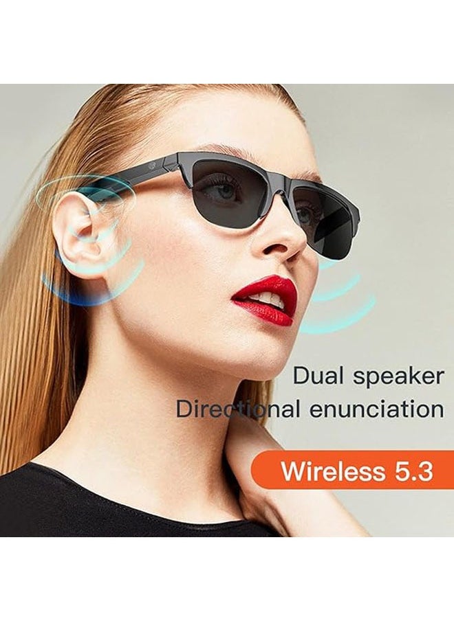 Men's audio sunglasses, smart glasses, smart polarized sunglasses, wireless sunglasses with voice control, UV protection sunglasses with microphone and speaker