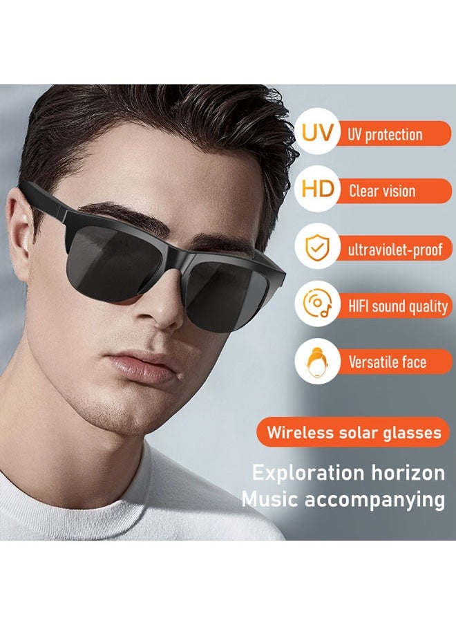Men's audio sunglasses, smart glasses, smart polarized sunglasses, wireless sunglasses with voice control, UV protection sunglasses with microphone and speaker