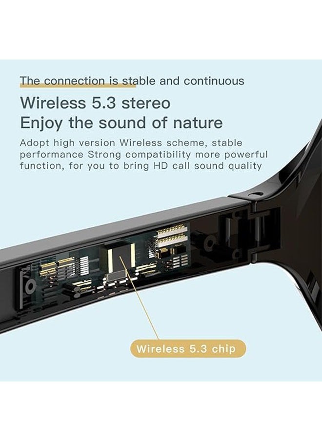 Men's audio sunglasses, smart glasses, smart polarized sunglasses, wireless sunglasses with voice control, UV protection sunglasses with microphone and speaker