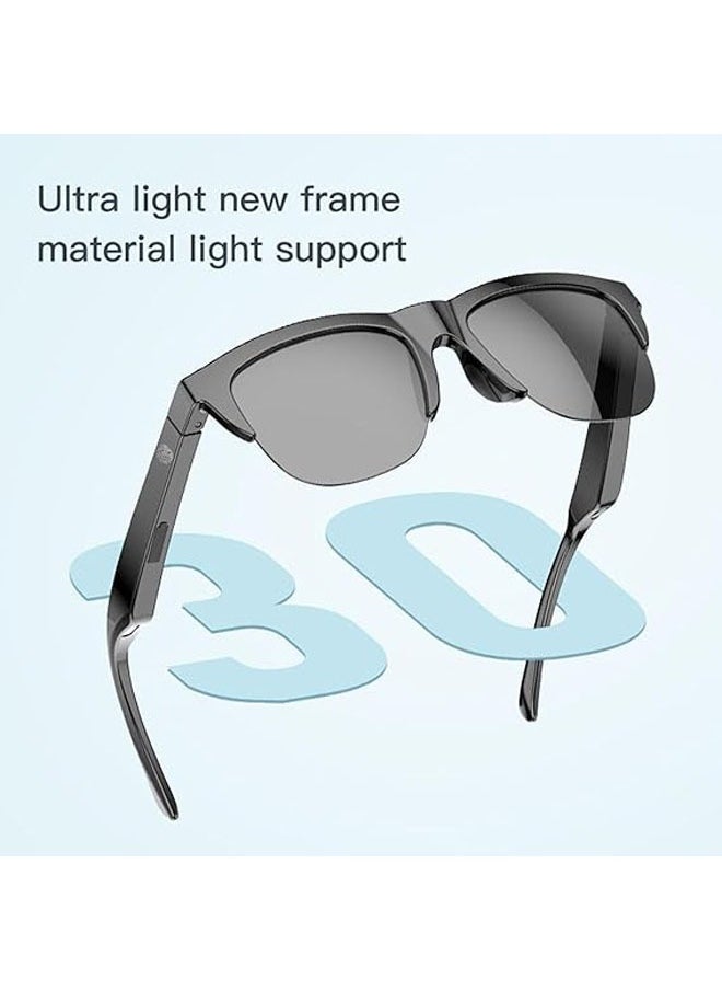 Men's audio sunglasses, smart glasses, smart polarized sunglasses, wireless sunglasses with voice control, UV protection sunglasses with microphone and speaker
