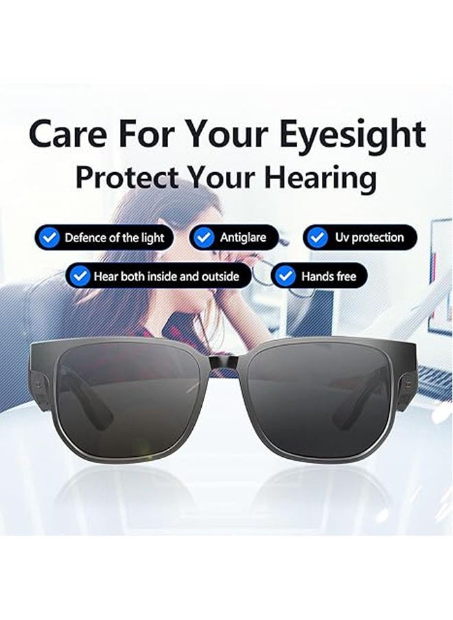 AI Smart Sunglasses with Speaker and Microphone, Anti-Blue Light UV400, Bluetooth Headset AI Audio Glasses