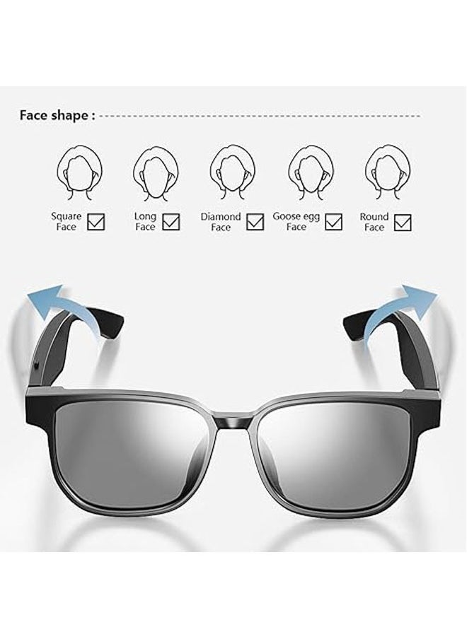 AI Smart Sunglasses with Speaker and Microphone, Anti-Blue Light UV400, Bluetooth Headset AI Audio Glasses