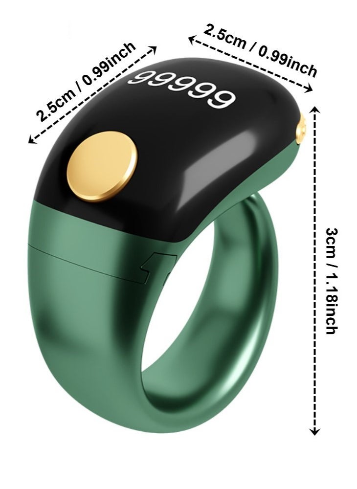 Lightweight Prayer Smart Ring, Lucky Ring, Tasbih Counter, Large Battery, OLED Display,Digital Watch Ring,Tasbeeh Beads Ring,Electronic rosary,Forgiveness Ring, Ramadan Gift,Eid al-Fitr,Daily Wear & Gift Giving,for Man & Women,TBSoon iQIBLA Zikr Ring