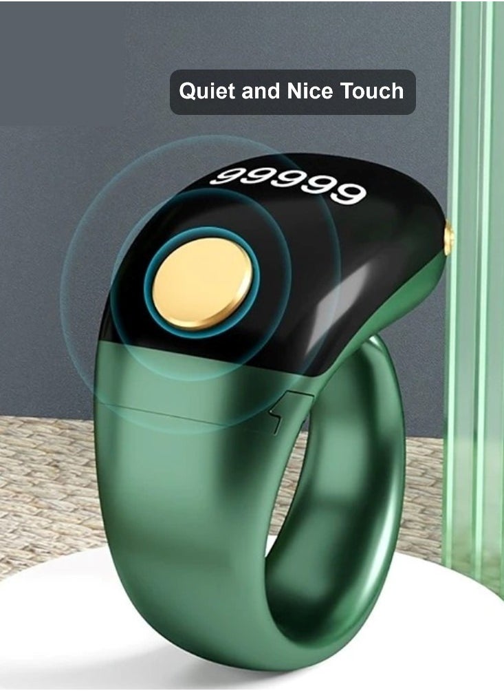 Lightweight Prayer Smart Ring, Lucky Ring, Tasbih Counter, Large Battery, OLED Display,Digital Watch Ring,Tasbeeh Beads Ring,Electronic rosary,Forgiveness Ring, Ramadan Gift,Eid al-Fitr,Daily Wear & Gift Giving,for Man & Women,TBSoon iQIBLA Zikr Ring