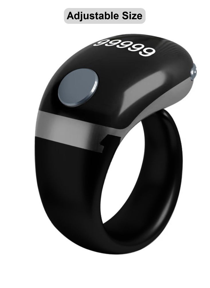 Lightweight Prayer Smart Ring, Lucky Ring, Tasbih Counter, Large Battery, OLED Display,Digital Watch Ring,Tasbeeh Beads Ring,Electronic rosary,Forgiveness Ring, Ramadan Gift,Eid al-Fitr,Daily Wear & Gift Giving,for Man & Women,TBSoon iQIBLA Zikr Ring